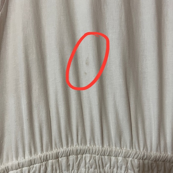 Anthropologie The Somerset Linen Maxi Dress Tiered Smocked Popover White Size XL - Picture 13 of 14